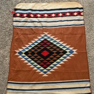 Southwestern Blanket liber School Handmade Polyester 34”x 50”